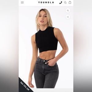 YOUNG LA W301 CONTOUR RIBBED TANK